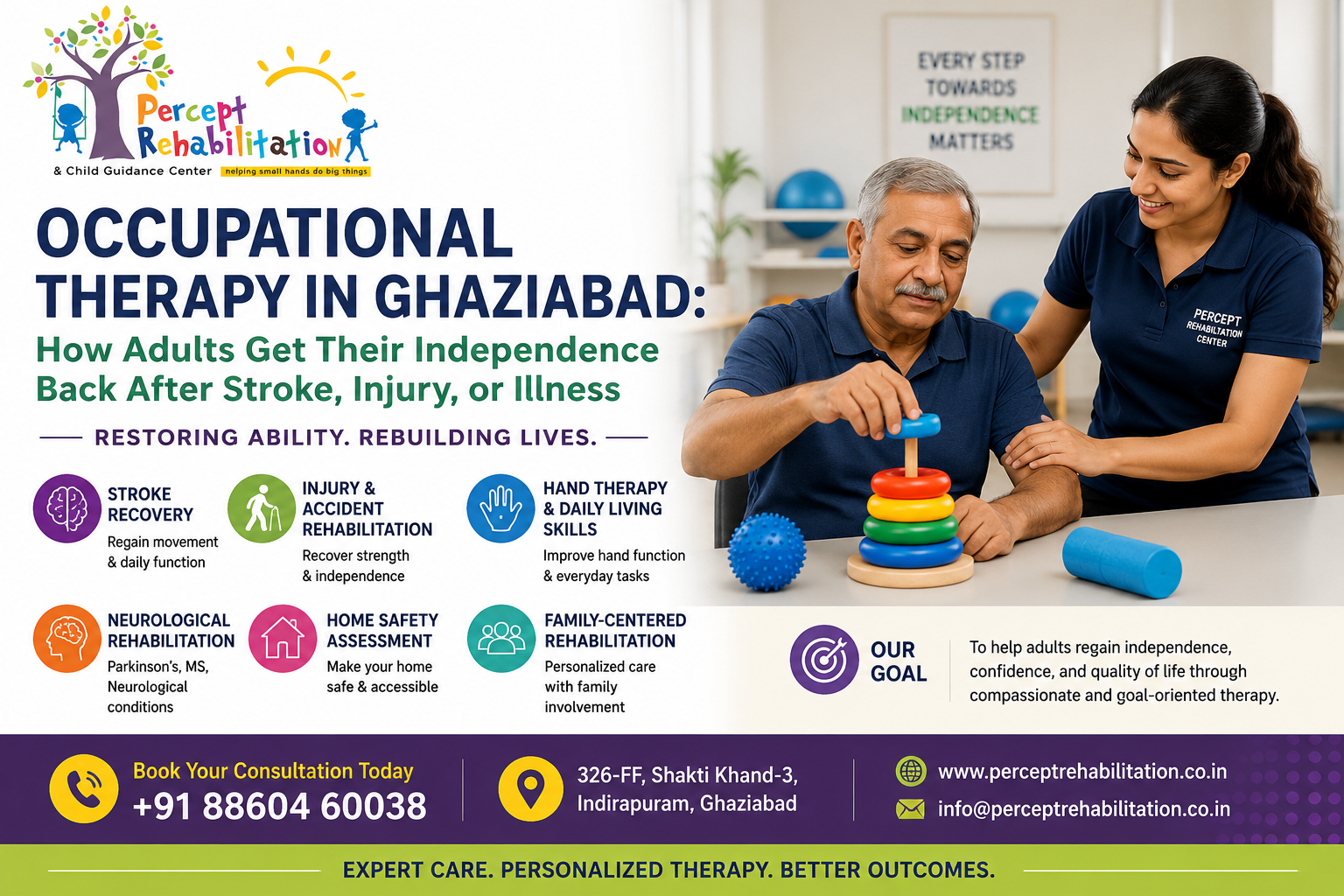 Occupational Therapy in Ghaziabad: How Adults Get Their Independence Back After Stroke, Injury, or Illness